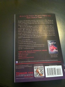 Cinder paperback back cover